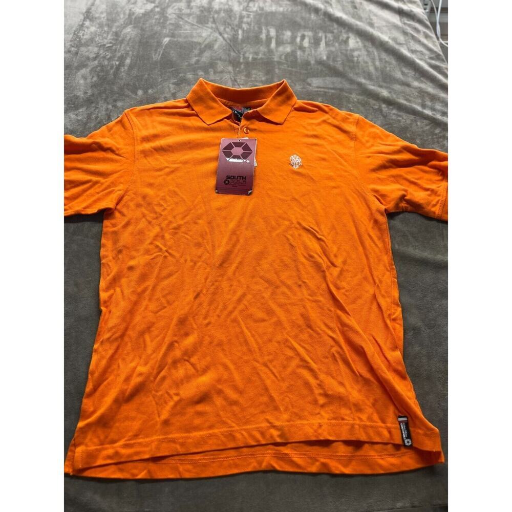 South Pole‎ Polo Shirt Mens XL Bright Orange Short Sleeve Embroidered Logo NWT